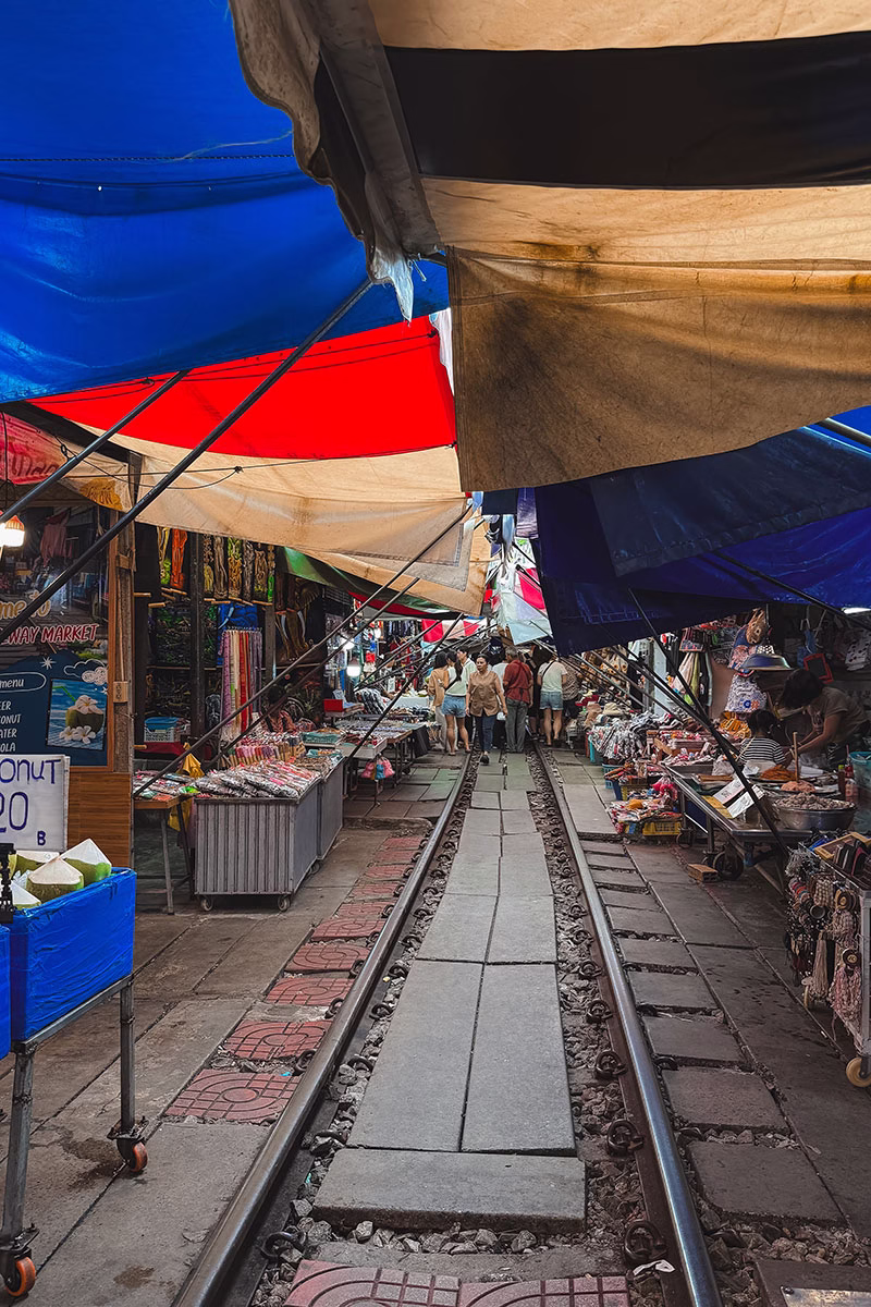 Maeklong Railway Market in Thailand