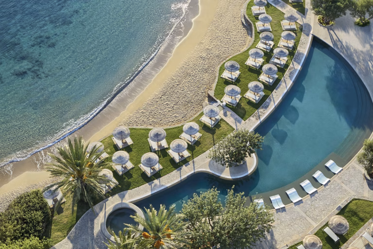 Porto Elounda aus Vogelperspektive