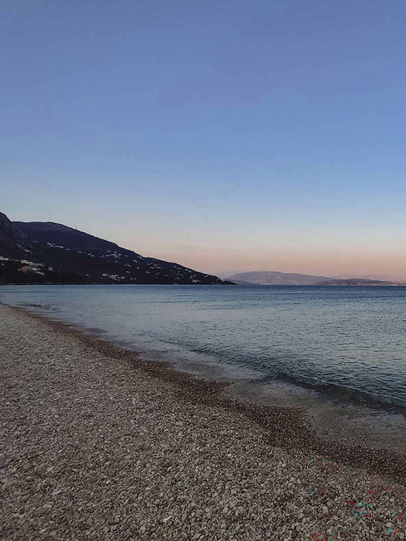 Sonnenuntergang am Barbati Beach auf Korfu