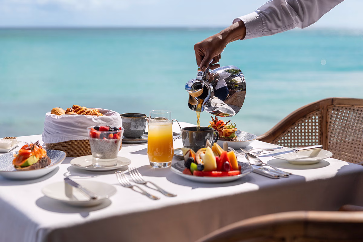 Frühstück im Royal Palm Beachcomber Luxury