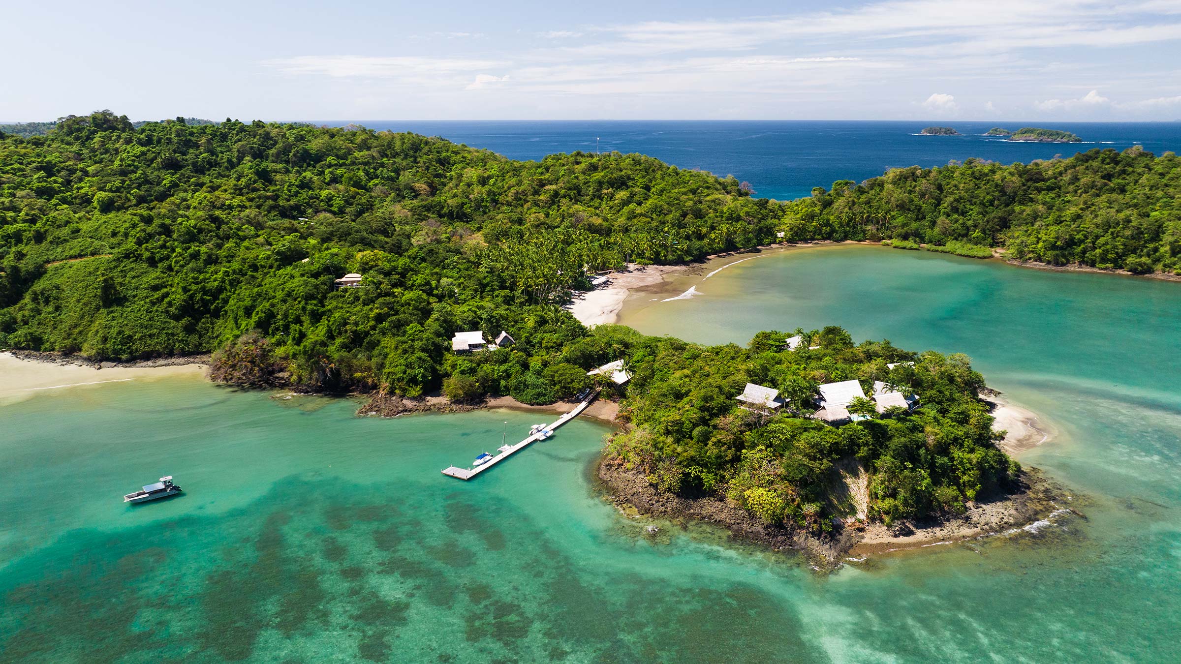 Islas Secas Insel aus Vogelperspektive