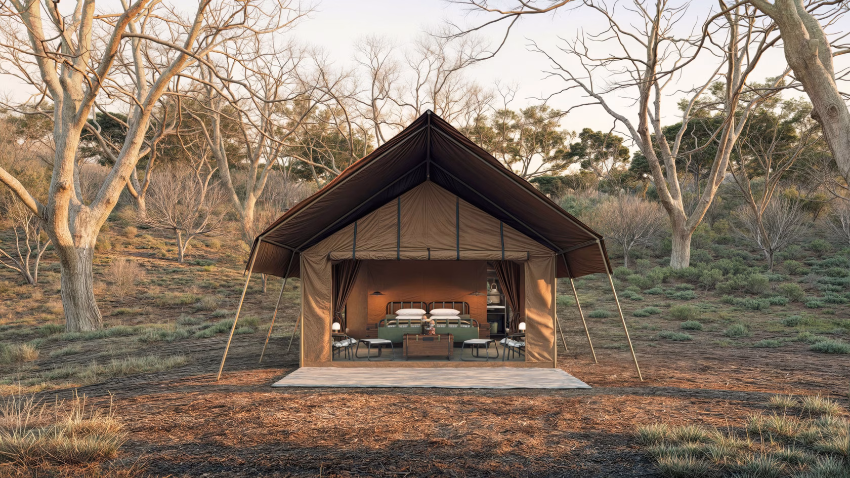 Zelt im andBeyond Okavango Delta Under Canvas